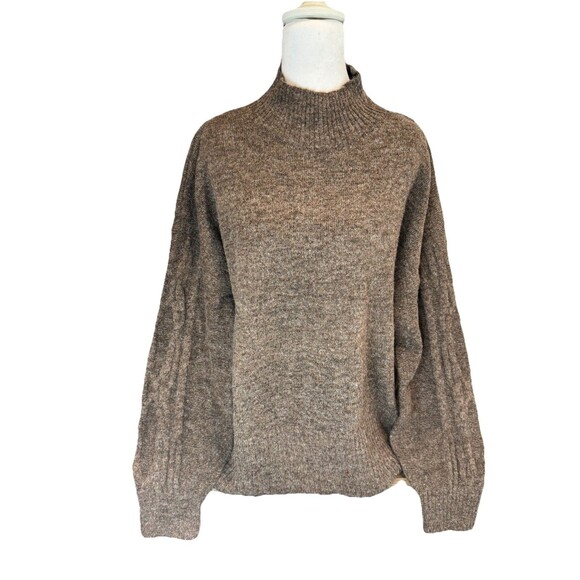 Women's LC Lauren Conrad Sweater Size Large Brown Mockneck Pullover NWT - Picture 6 of 11